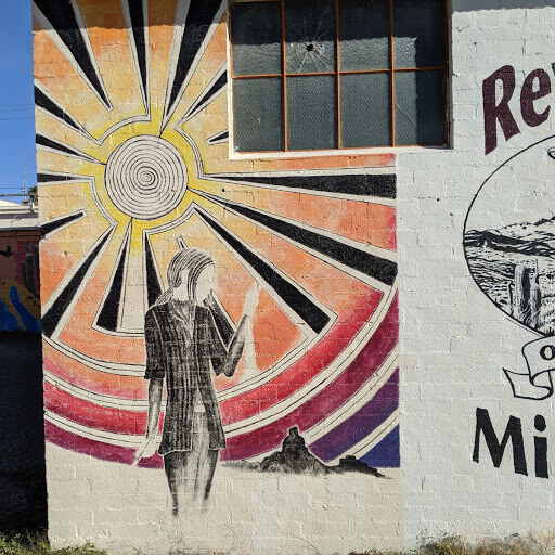 Man in the maze mural in Ajo, Arizona.