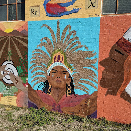 Ancient civilizations mural in Ajo, Arizona.