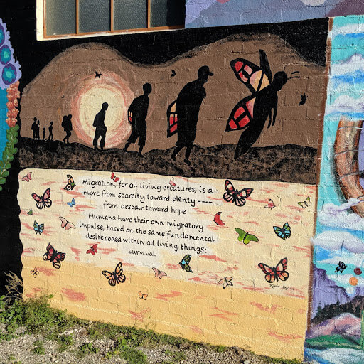 Migration mural in Ajo, Arizona.