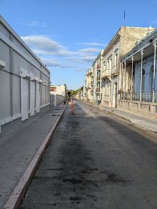 Empty downtown street in Ponce